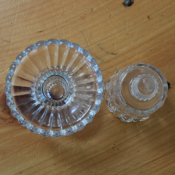 Pair of PartyLite "Quilted Crystal" Glass Candleholders - Picture 6 of 12